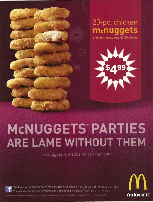 mcdonalds 20 nuggets price